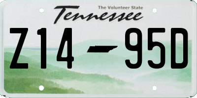 TN license plate Z1495D