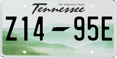 TN license plate Z1495E