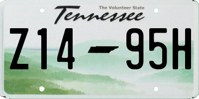 TN license plate Z1495H