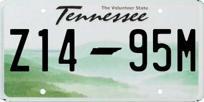 TN license plate Z1495M