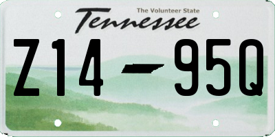 TN license plate Z1495Q
