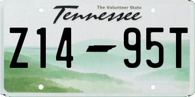 TN license plate Z1495T