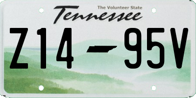 TN license plate Z1495V