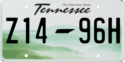 TN license plate Z1496H