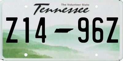 TN license plate Z1496Z