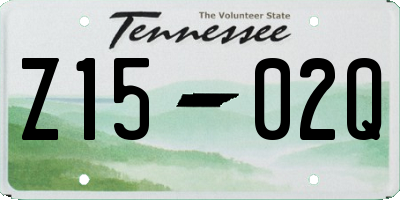 TN license plate Z1502Q