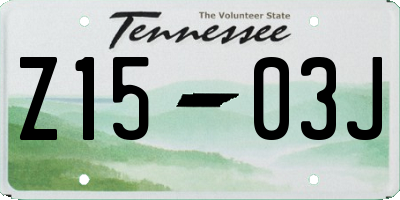 TN license plate Z1503J