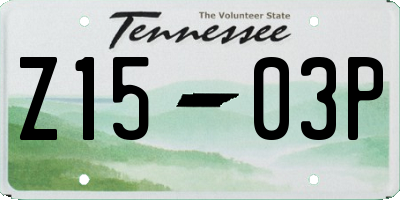 TN license plate Z1503P