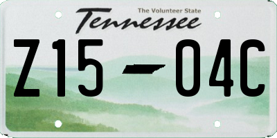 TN license plate Z1504C