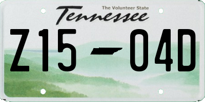 TN license plate Z1504D