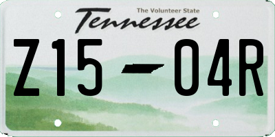 TN license plate Z1504R