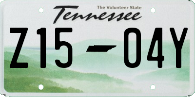 TN license plate Z1504Y