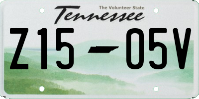 TN license plate Z1505V