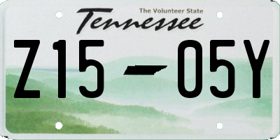 TN license plate Z1505Y