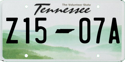 TN license plate Z1507A