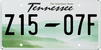 TN license plate Z1507F