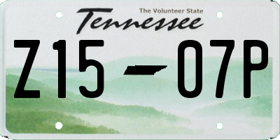 TN license plate Z1507P
