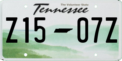 TN license plate Z1507Z