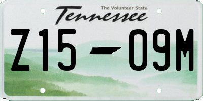 TN license plate Z1509M