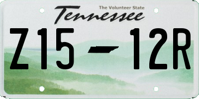 TN license plate Z1512R