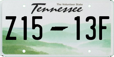 TN license plate Z1513F