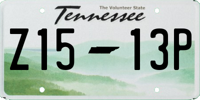 TN license plate Z1513P
