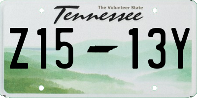 TN license plate Z1513Y