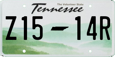 TN license plate Z1514R
