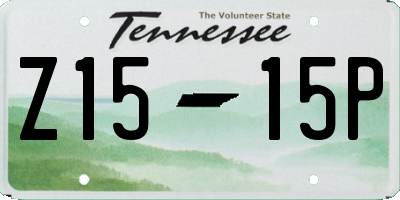 TN license plate Z1515P