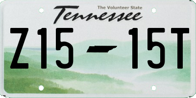 TN license plate Z1515T