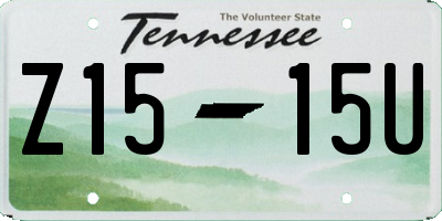 TN license plate Z1515U