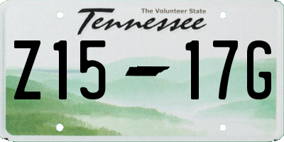 TN license plate Z1517G