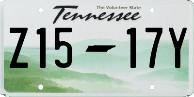TN license plate Z1517Y
