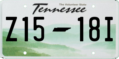 TN license plate Z1518I