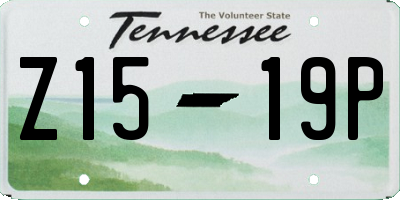 TN license plate Z1519P