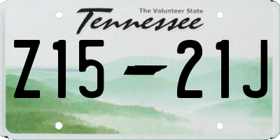 TN license plate Z1521J