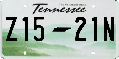 TN license plate Z1521N