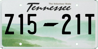 TN license plate Z1521T
