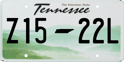 TN license plate Z1522L