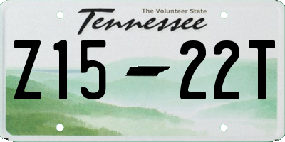 TN license plate Z1522T