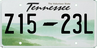 TN license plate Z1523L