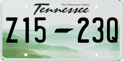 TN license plate Z1523Q