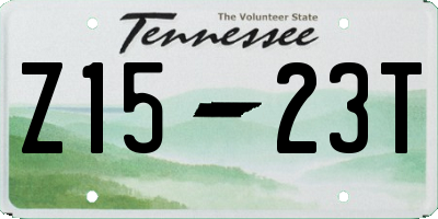 TN license plate Z1523T