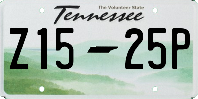 TN license plate Z1525P