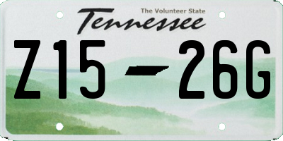 TN license plate Z1526G