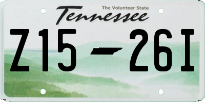 TN license plate Z1526I