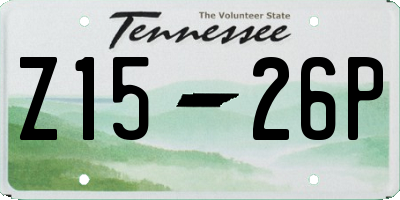 TN license plate Z1526P
