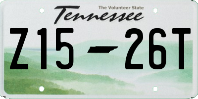 TN license plate Z1526T