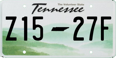 TN license plate Z1527F