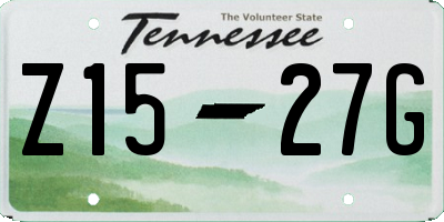 TN license plate Z1527G